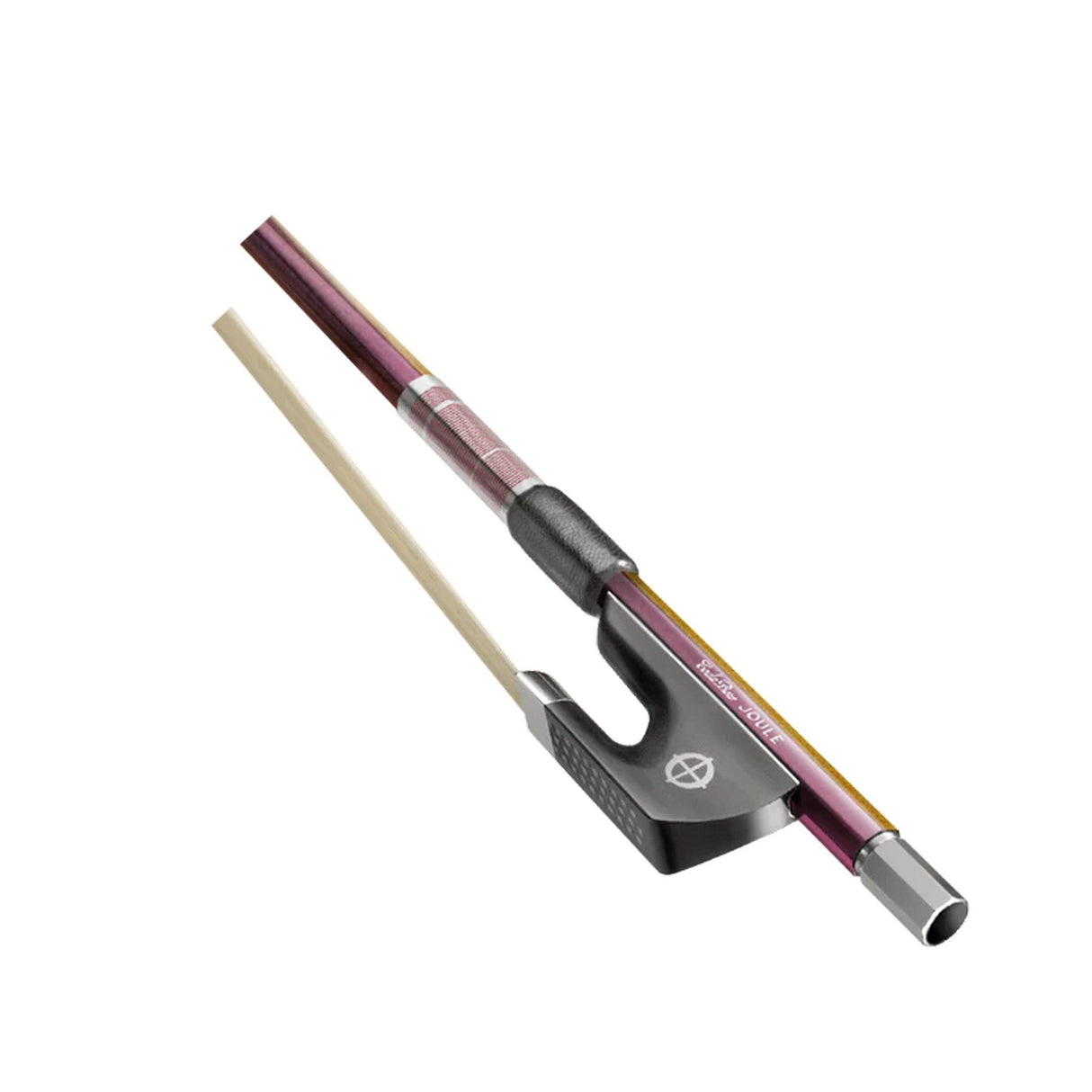 CodaBow SJC4ROR Chroma Joule Cello Bow Ruby Amber Prismatic with Ruby Winding