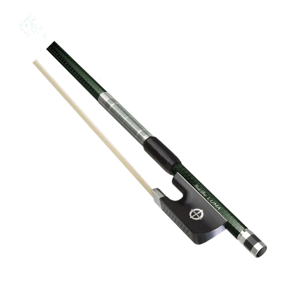 CodaBow SLA4GG Chroma Luma Violin Bow, Emerald Metallic with Emerald Winding