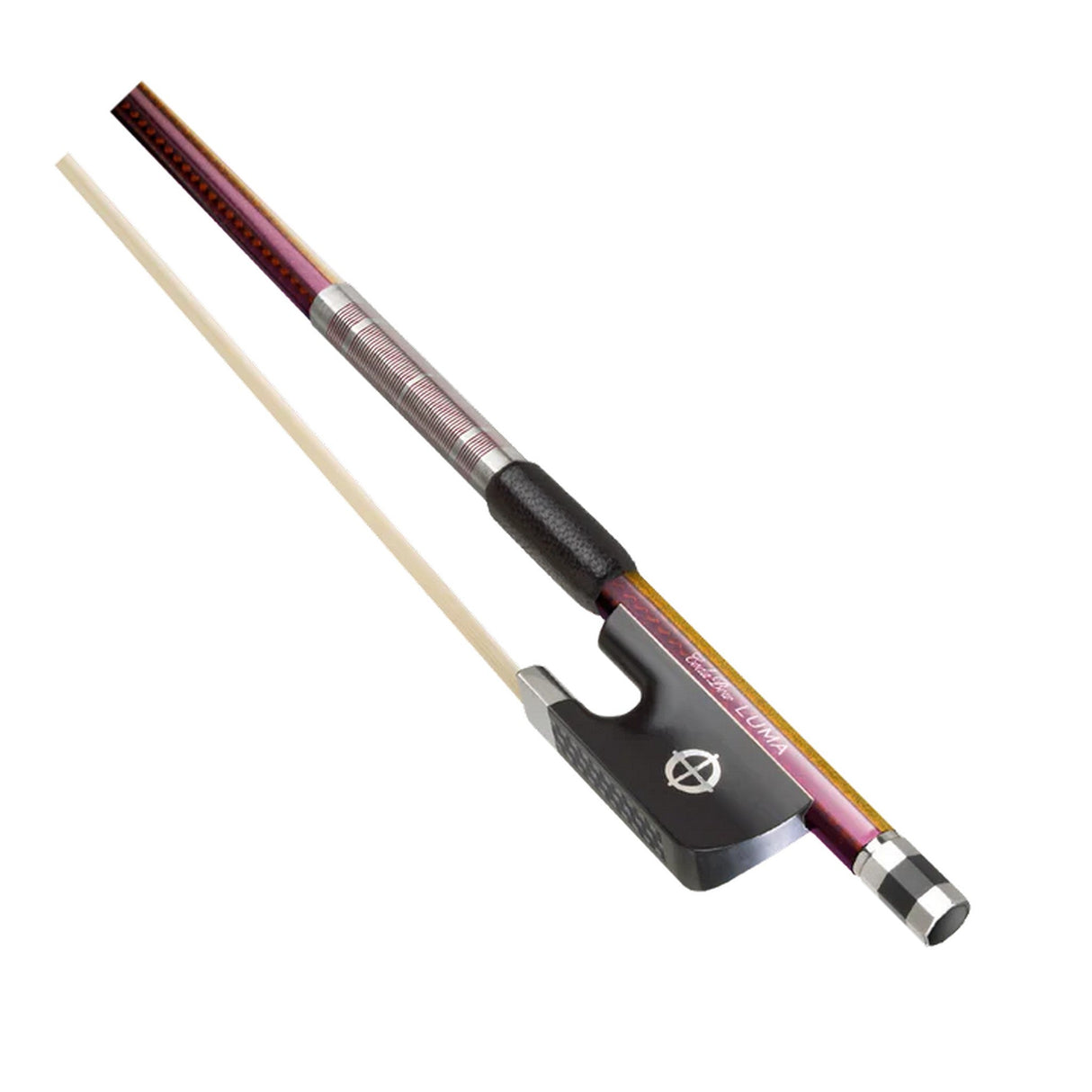 CodaBow SLB4ROR Chroma Luma Viola Bow Ruby Amber Prismatic with Ruby Winding