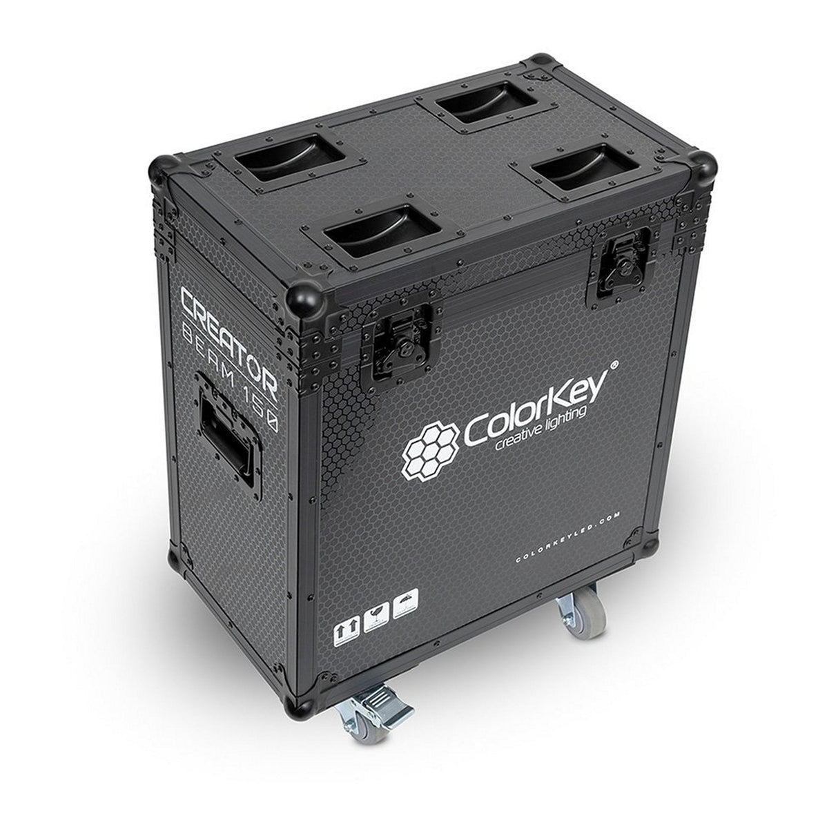 ColorKey 2-Piece Flight Case with Castors for Creator Beam 150 Moving Head Light Black