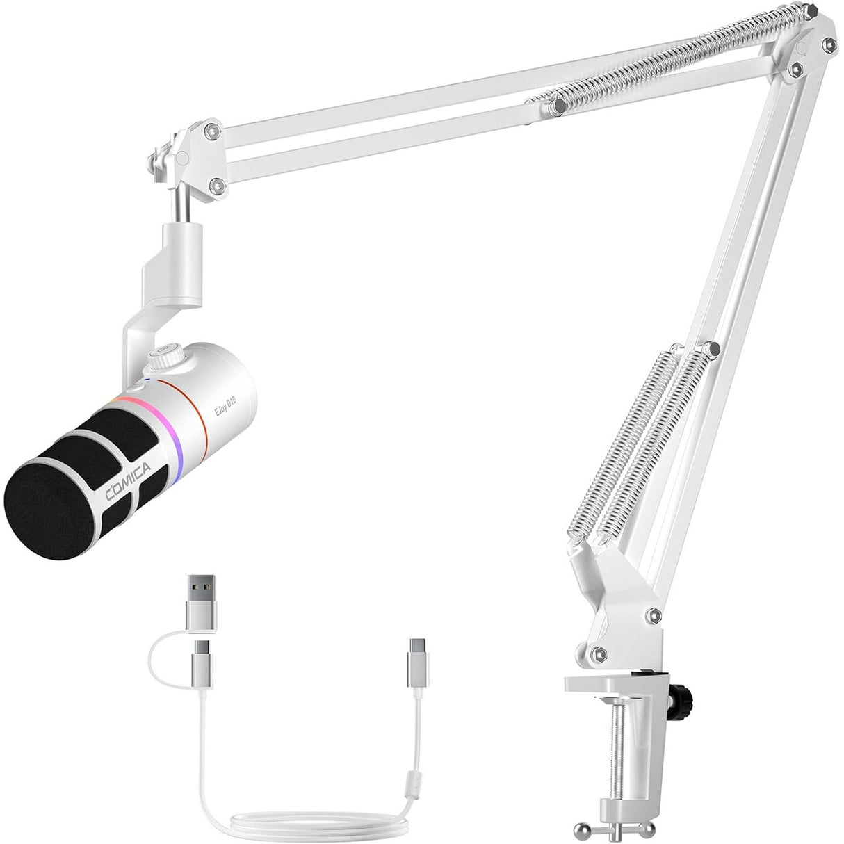 COMICA EJoy D10A USB Wired Gaming Boom Arm Microphone with Noise Cancellation