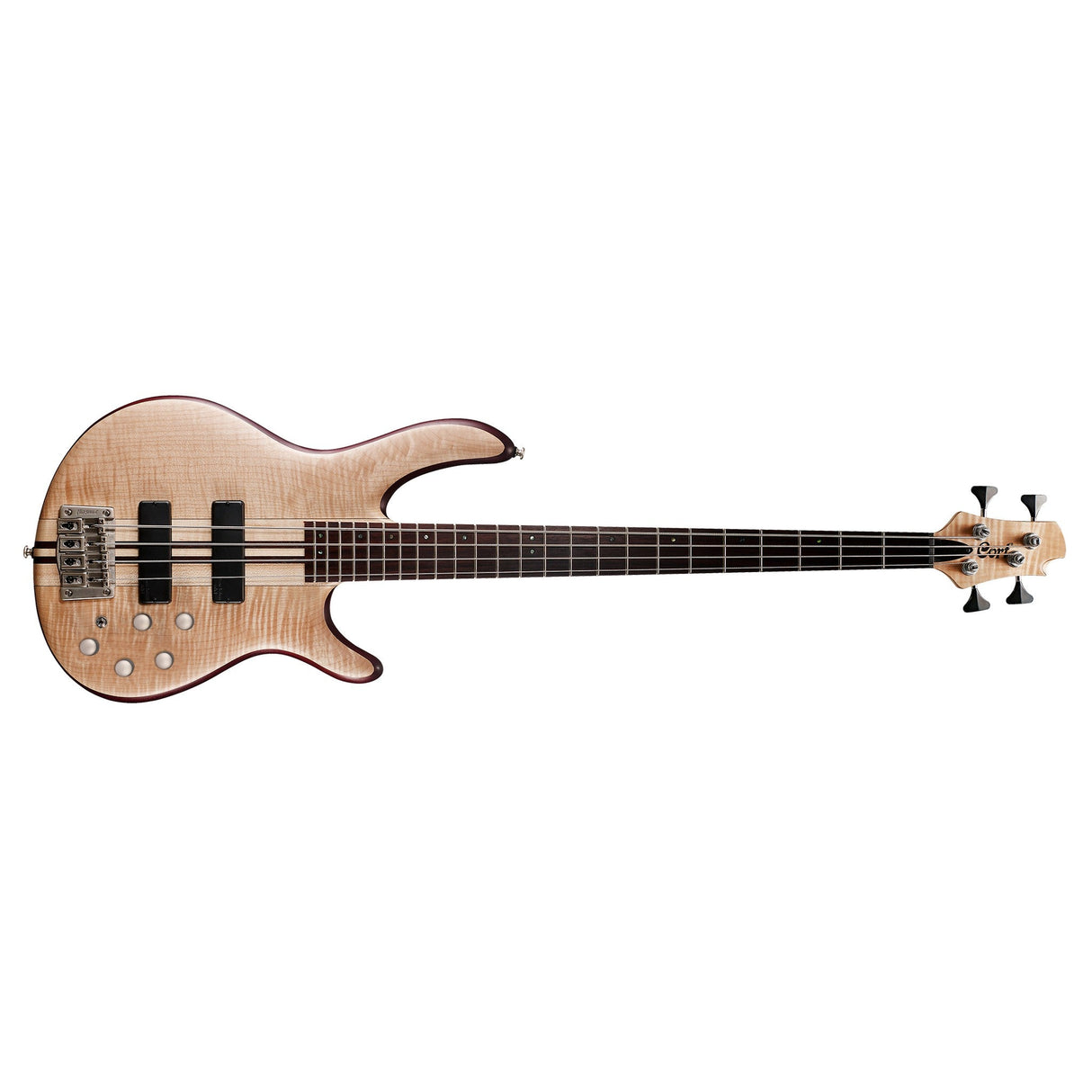 Cort A4 Plus FMMH 4 String Bass Guitar Natural - guitar