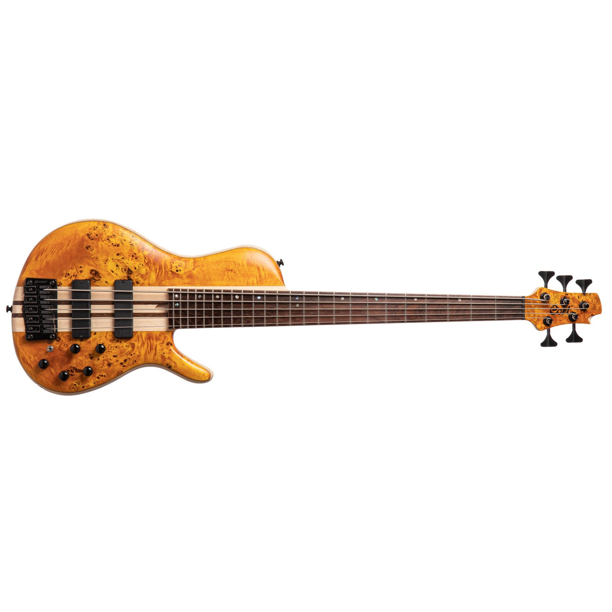 Cort Artisan A5 Plus SC 5 String Bass Guitar Amber - guitar