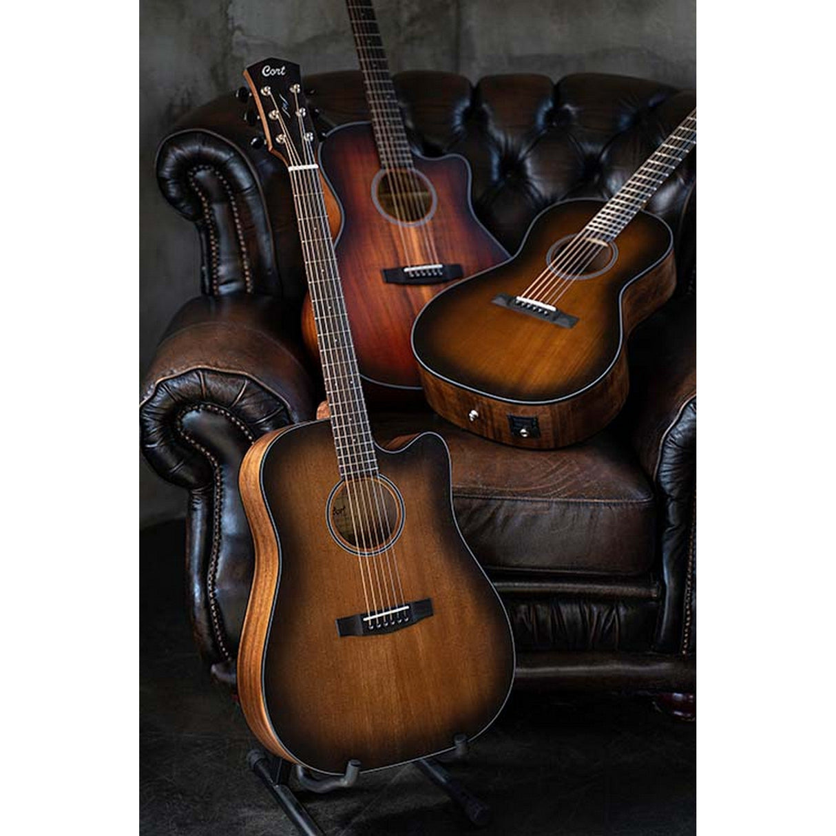 Cort CORE DC Acoustic-Electric Guitar Core Mahogany - guitar