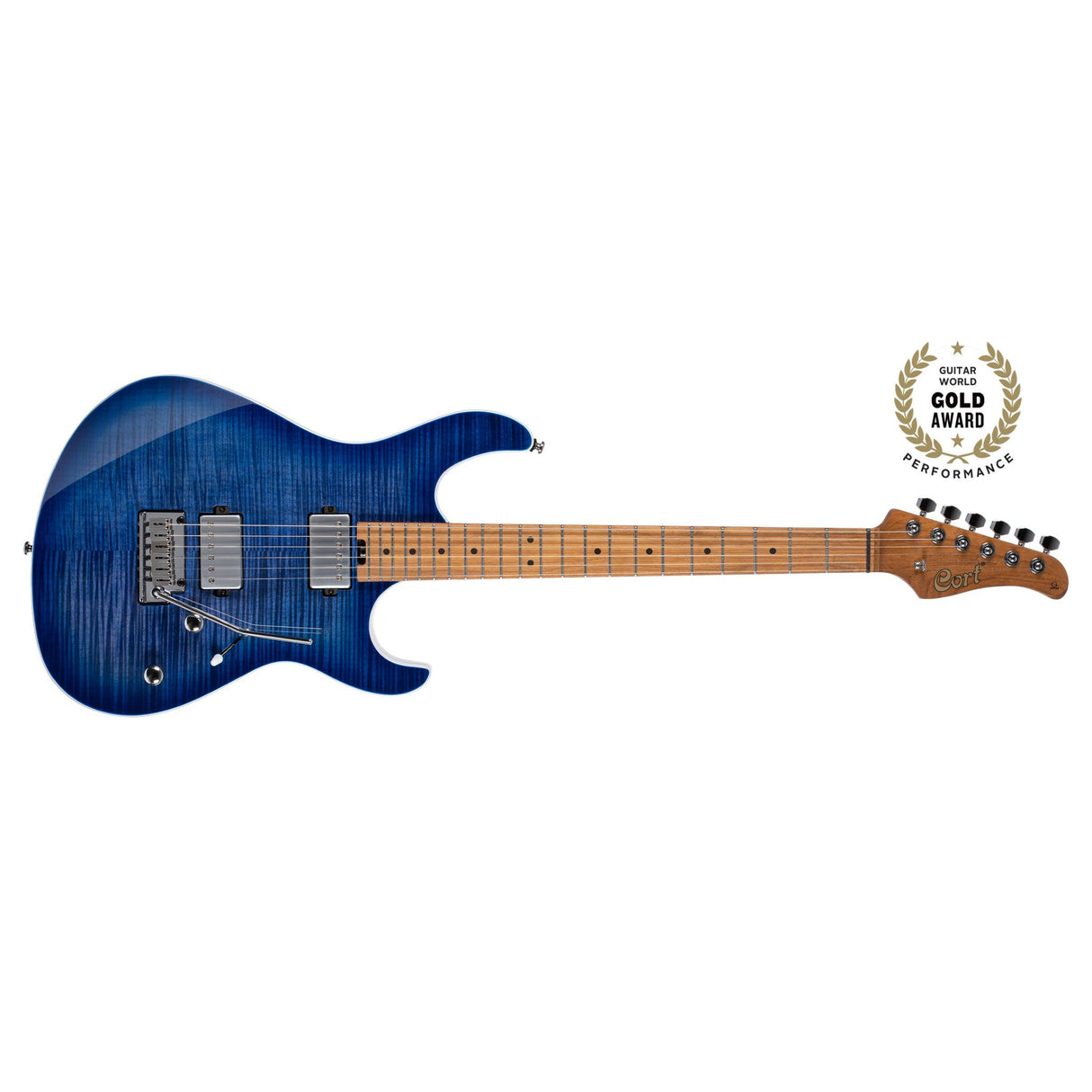 Cort G290 Fat II Double Cutaway Electric Guitar - Bright Blue Burst - guitar