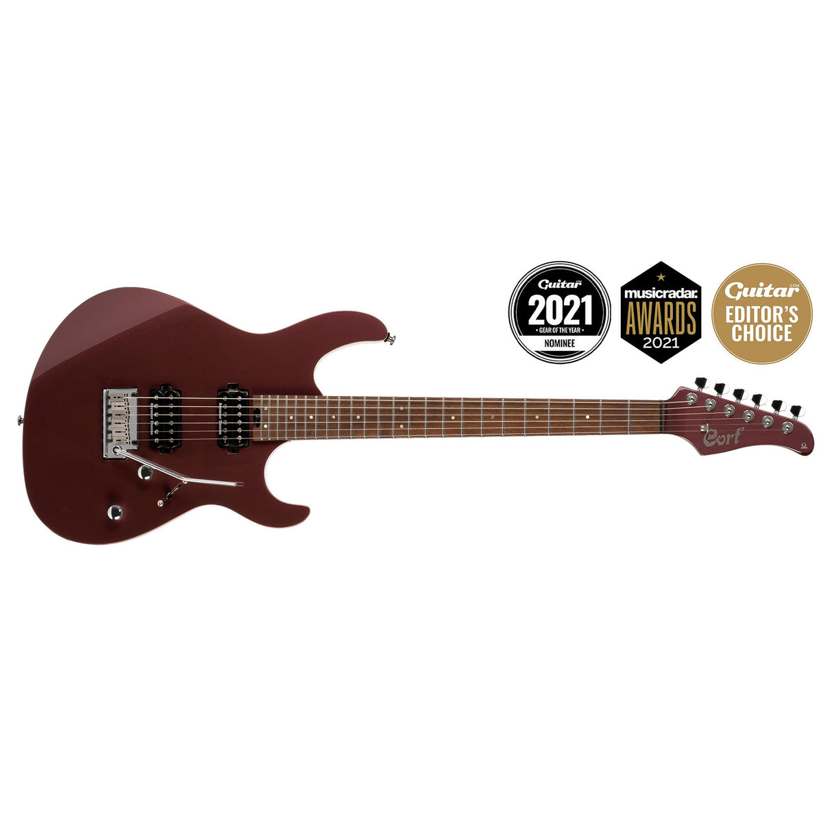 Cort G300 Pro Series Double Cutaway Electric Guitar - Vivid Burgundy - guitar