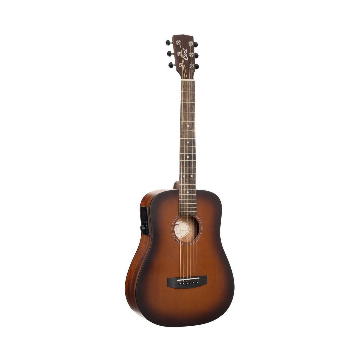 Cort Earth GO HyVibe Acoustic Electric Guitar Open Pore Brown Burst