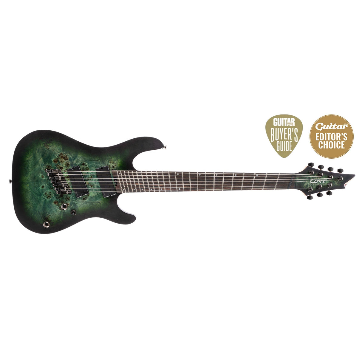 Cort KX507 Multi-Scale 7-string Guitar - Star Dust Green - guitar