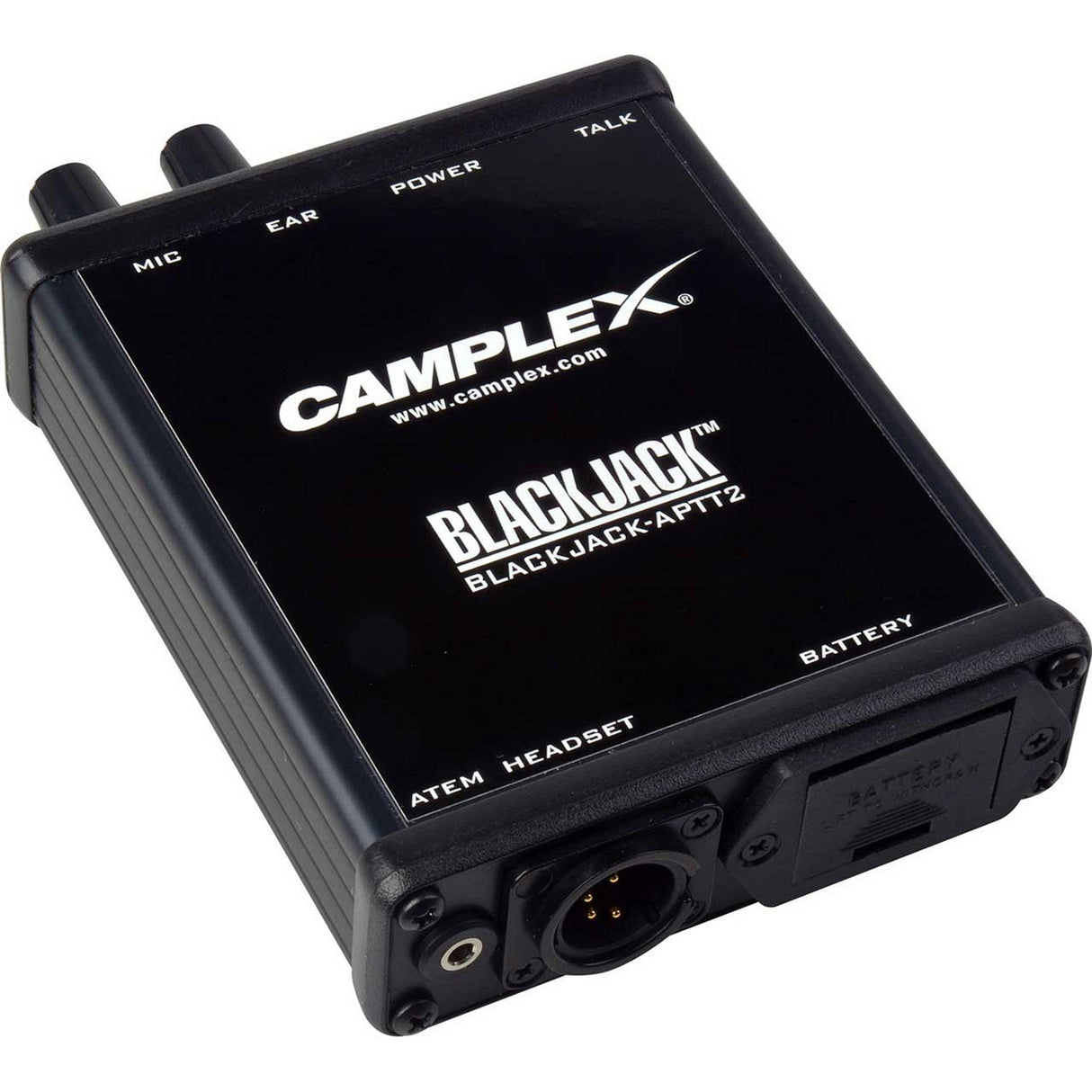 Camplex BLACKJACK-APTT2 Push to Talk Headset Active Adapter for Blackmagic ATEM Camera Converter 4 Pin XLR Male