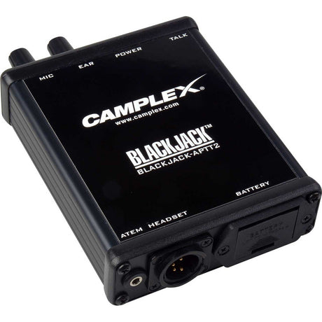 Camplex BLACKJACK-APTT2 Push to Talk Headset Active Adapter for Blackmagic ATEM Camera Converter 4 Pin XLR Male
