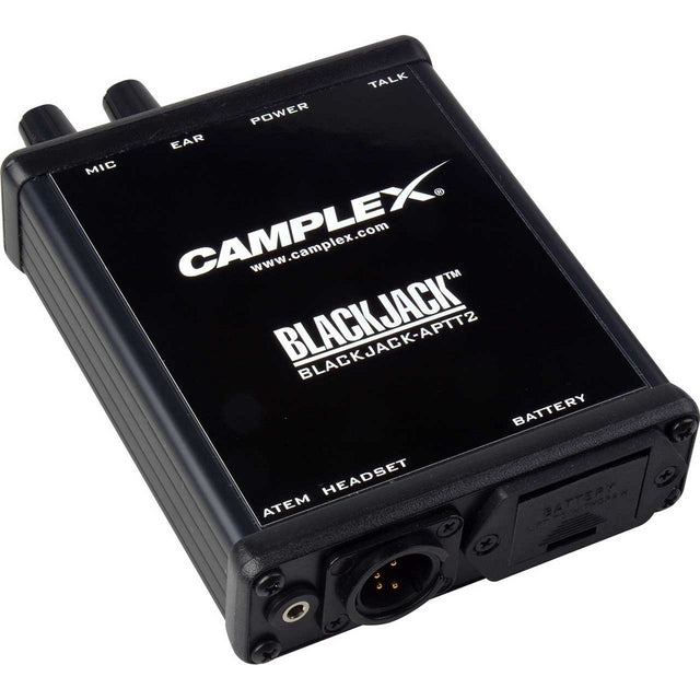 Camplex BLACKJACK-APTT2 Push to Talk Headset Active Adapter for Blackmagic ATEM Camera Converter 4 Pin XLR Male