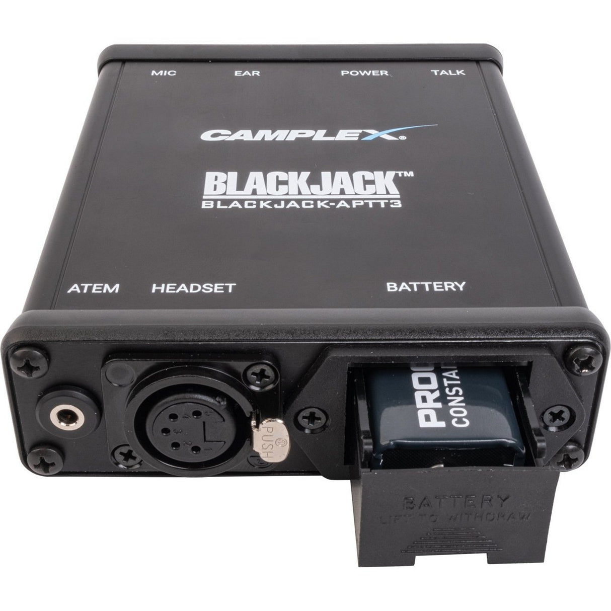 Camplex BLACKJACK-APTT3 Push to Talk Headset Active Adapter for Blackmagic ATEM Camera Converter 5 Pin XLR Female
