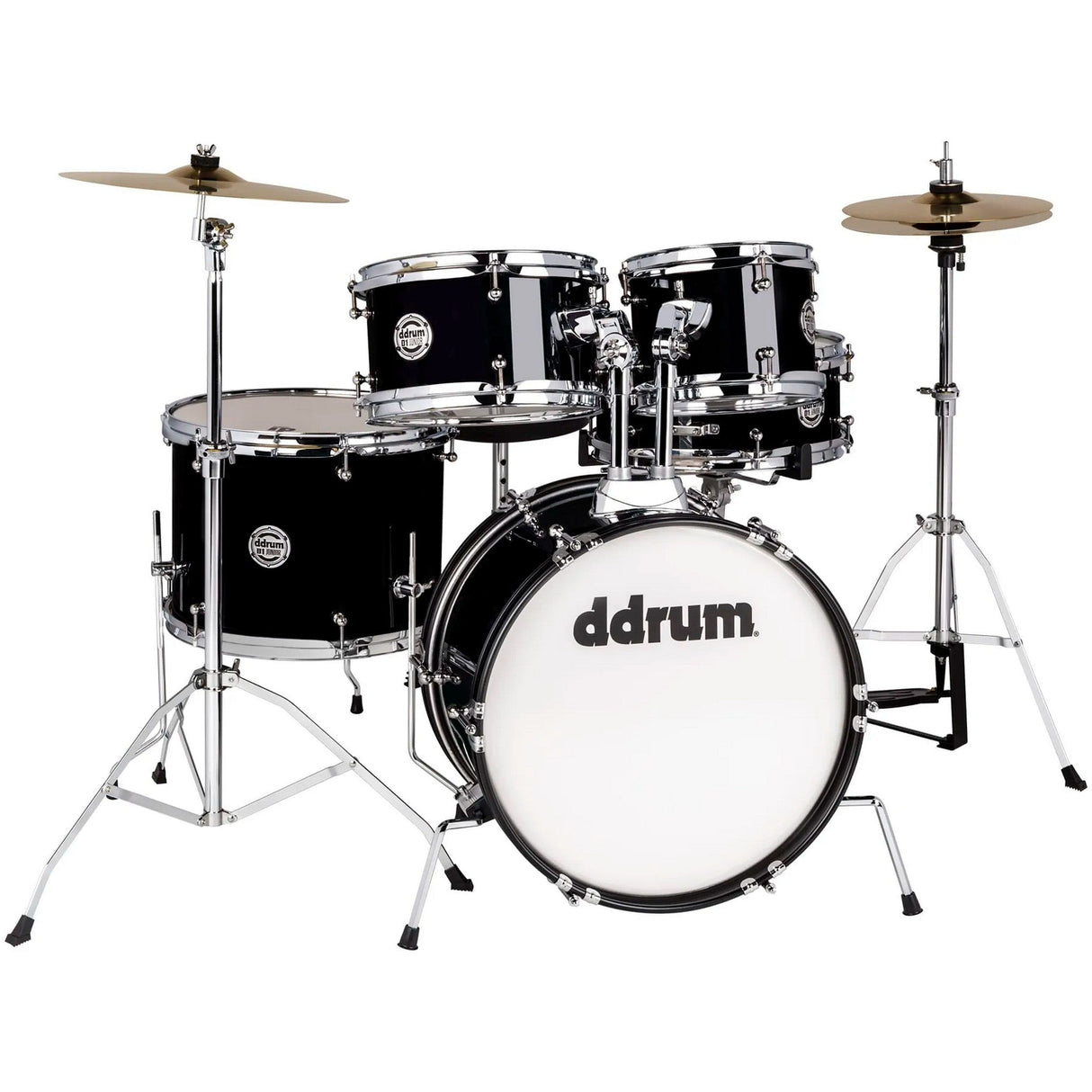 ddrum D1 Junior Complete Drum Set with Cymbals - Midnight Black