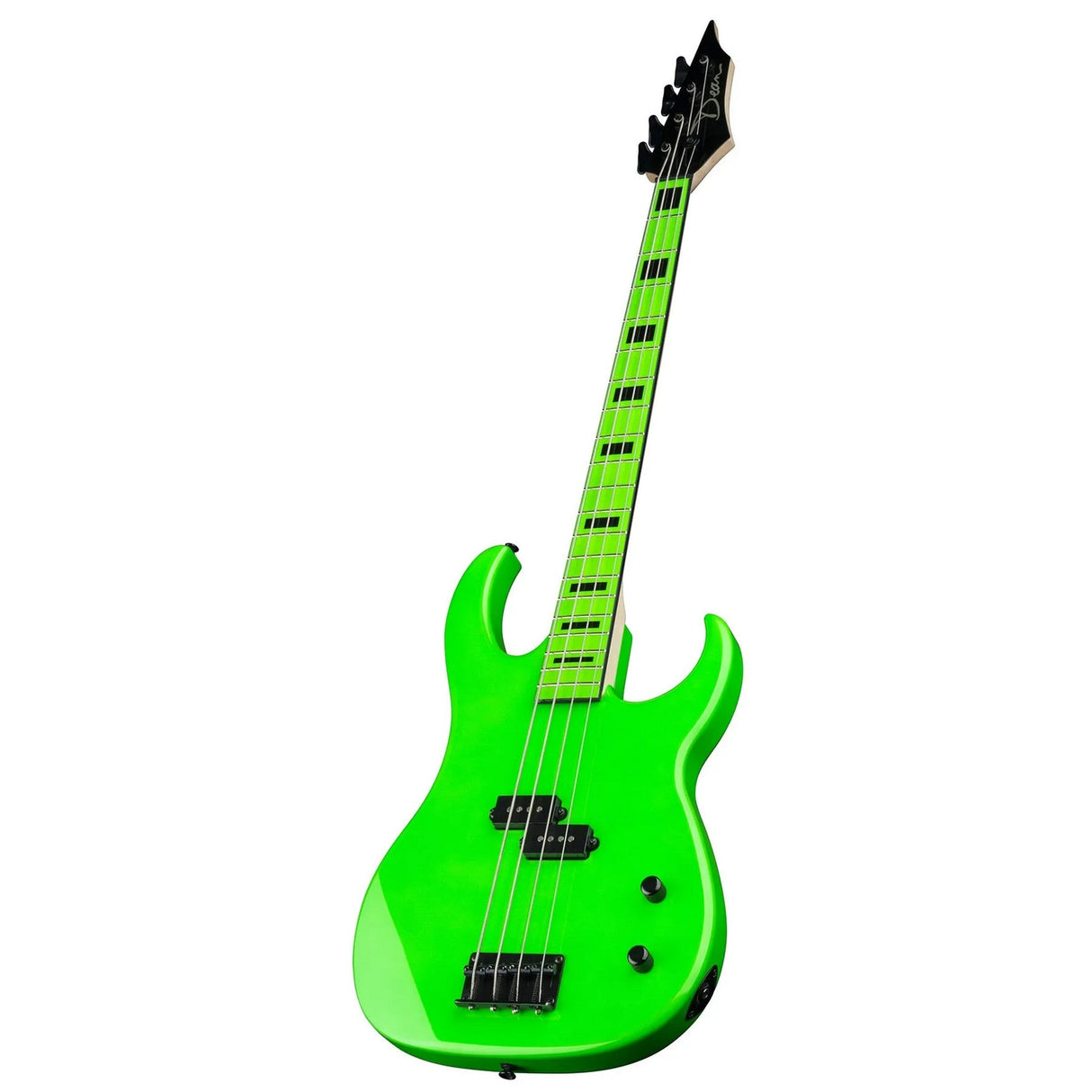 Dean Guitars Custom Zone Nuclear Green Electric Bass Guitar - guitar