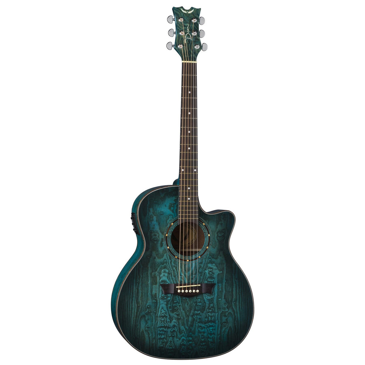 Dean Guitars Exotica Quilt Ash Acoustic-Electric Guitar 6-String - Trans Blue Satin - guitar