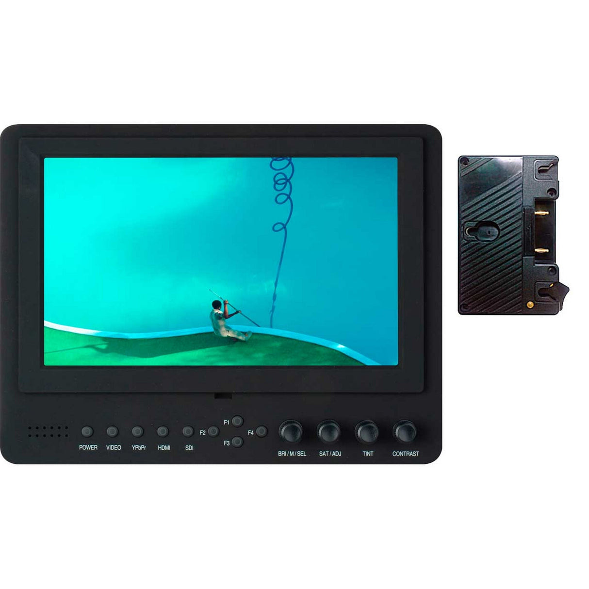 Delvcam DELV-SDI-7-AB Advanced Function 7-Inch 3G-SDI Camera-Top LED Monitor with Anton Bauer Battery Plate