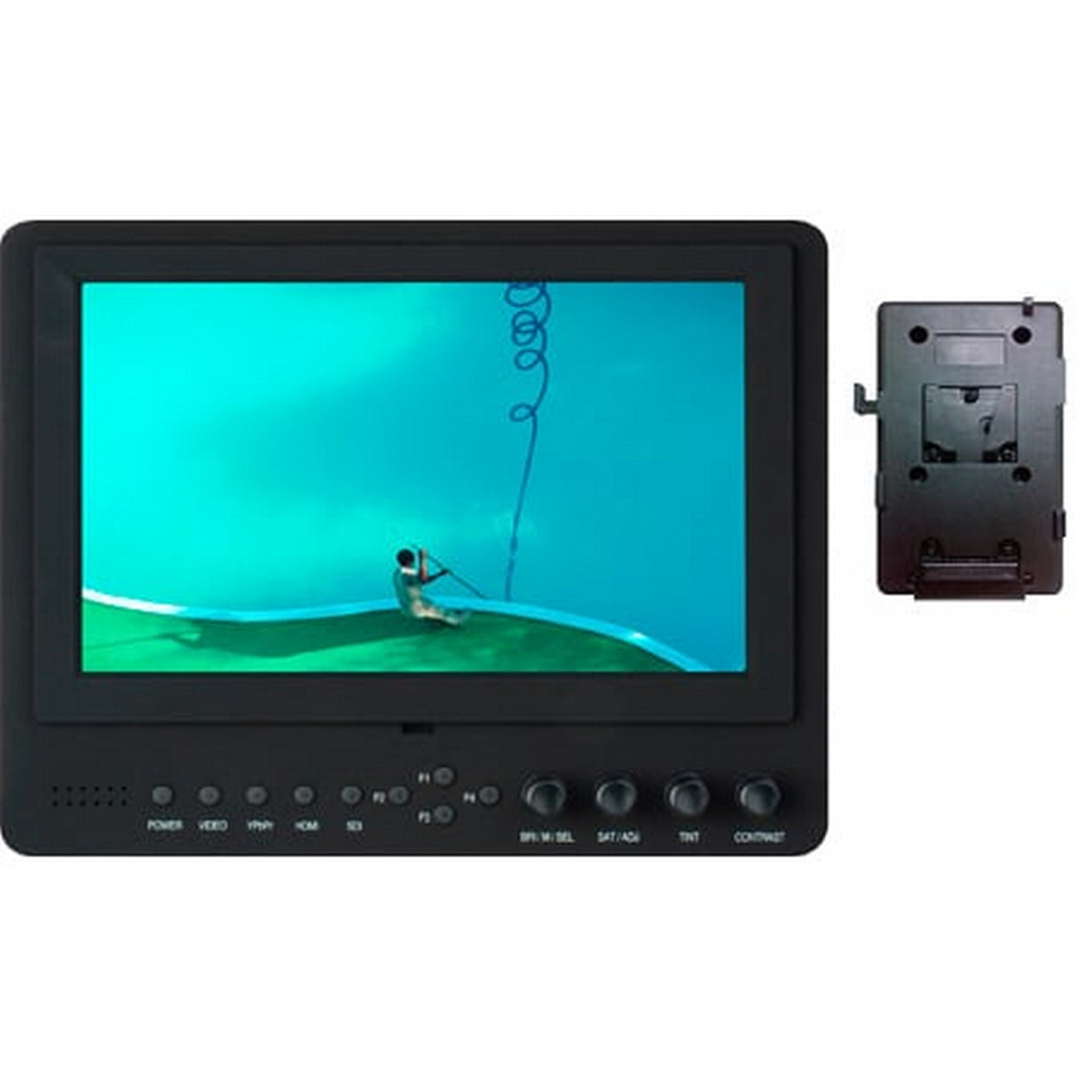 Delvcam DELV-SDI-7-VM 7-Inch 3G-SDI HDMI Field Monitor with V-Mount Battery Plate