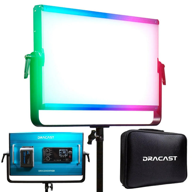 Dracast DRX2000RGB X Series LED2000 RGB and Bi-Color LED Video Light Panel V-Mount