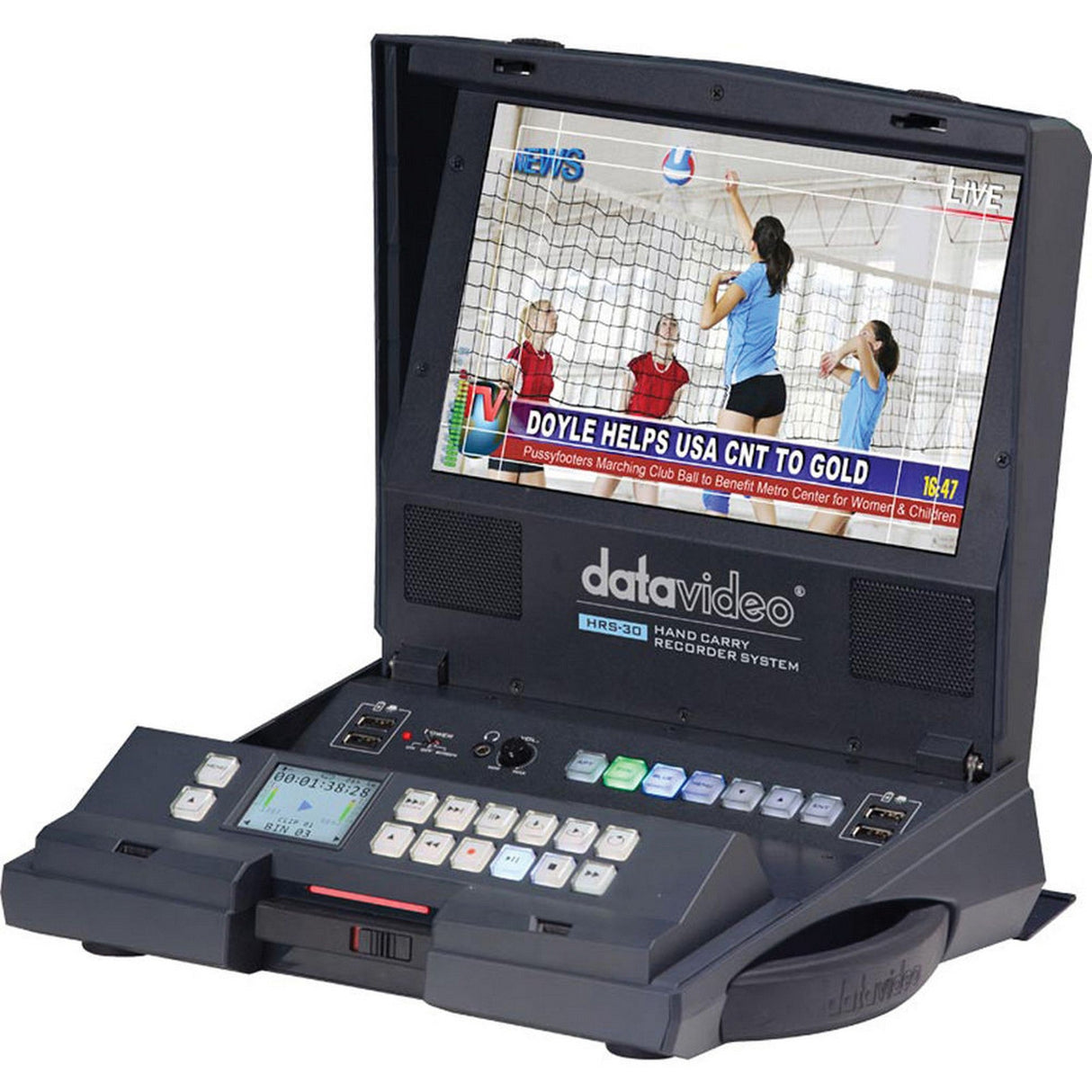 Datavideo HRS-30 10 inch Screen HD/SD SDI Input HDMI Output 1080i HD Portable Recorder Monitor
