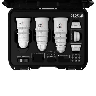 DZOFILM Pictor T2.8 Super35 Zoom 3‑Lens Kit (White, PL & EF Mount; 14–30 mm, 20–55 mm & 50–125 mm)