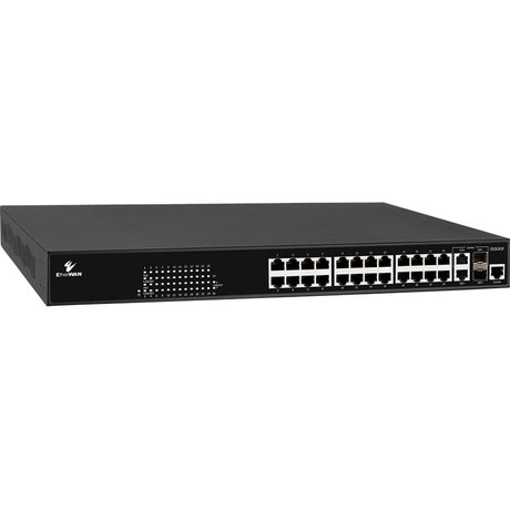 EtherWAN EX26262F Managed 24-port Gigabit PoE + 2-port 100/1000 SFP Combo Ethernet Switch