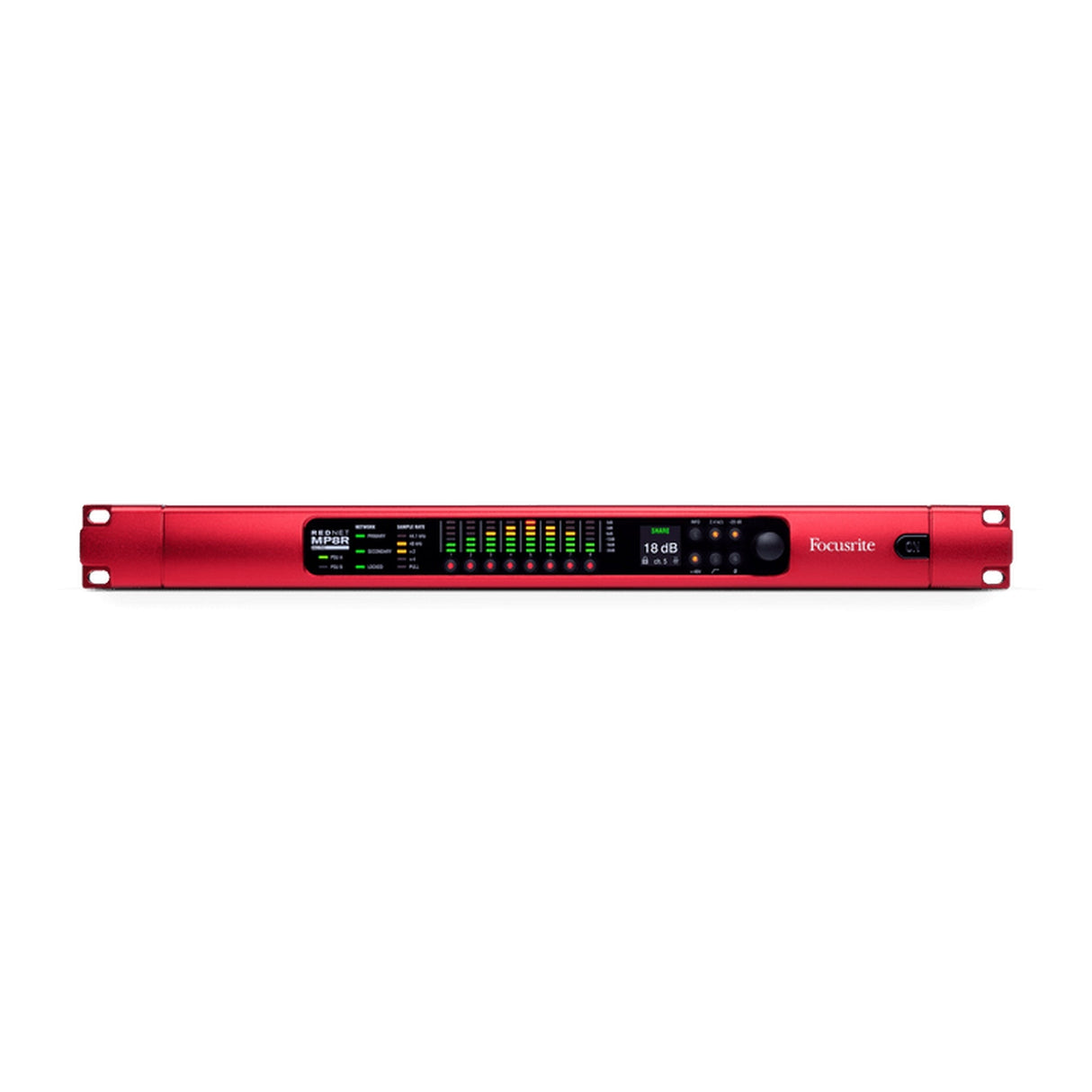Focusrite RedNet MP8R 8-Channel Remote Controlled Microphone Preamplifier and A-D Converter for Dante, 1RU