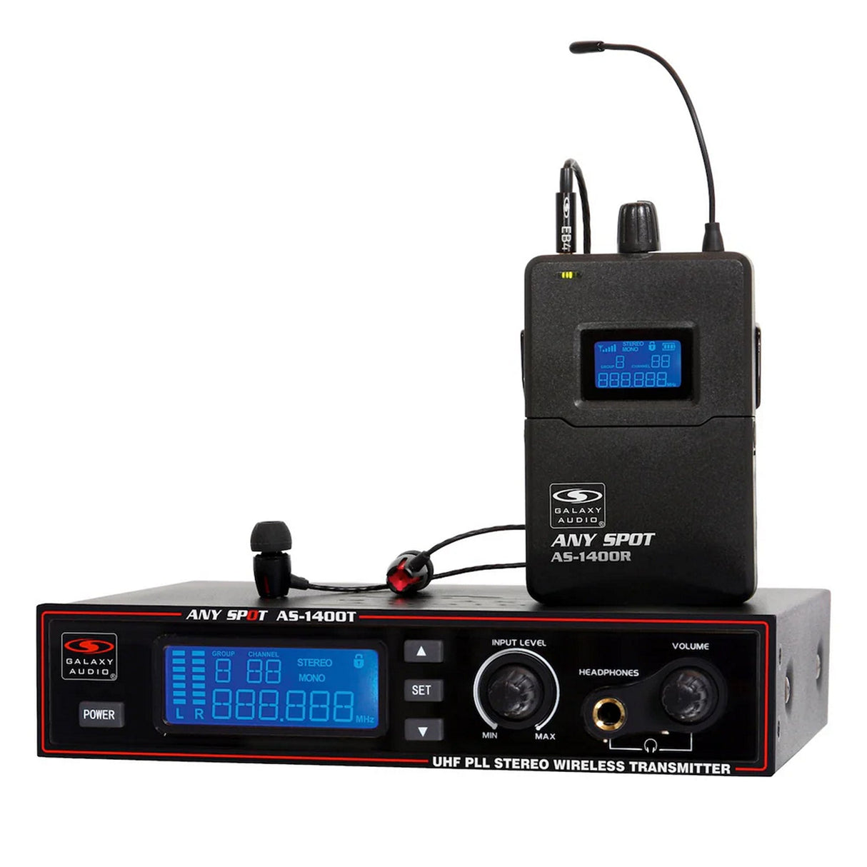 Galaxy Audio AS-1400 Wireless In-Ear Monitor System with EB4 Earbuds