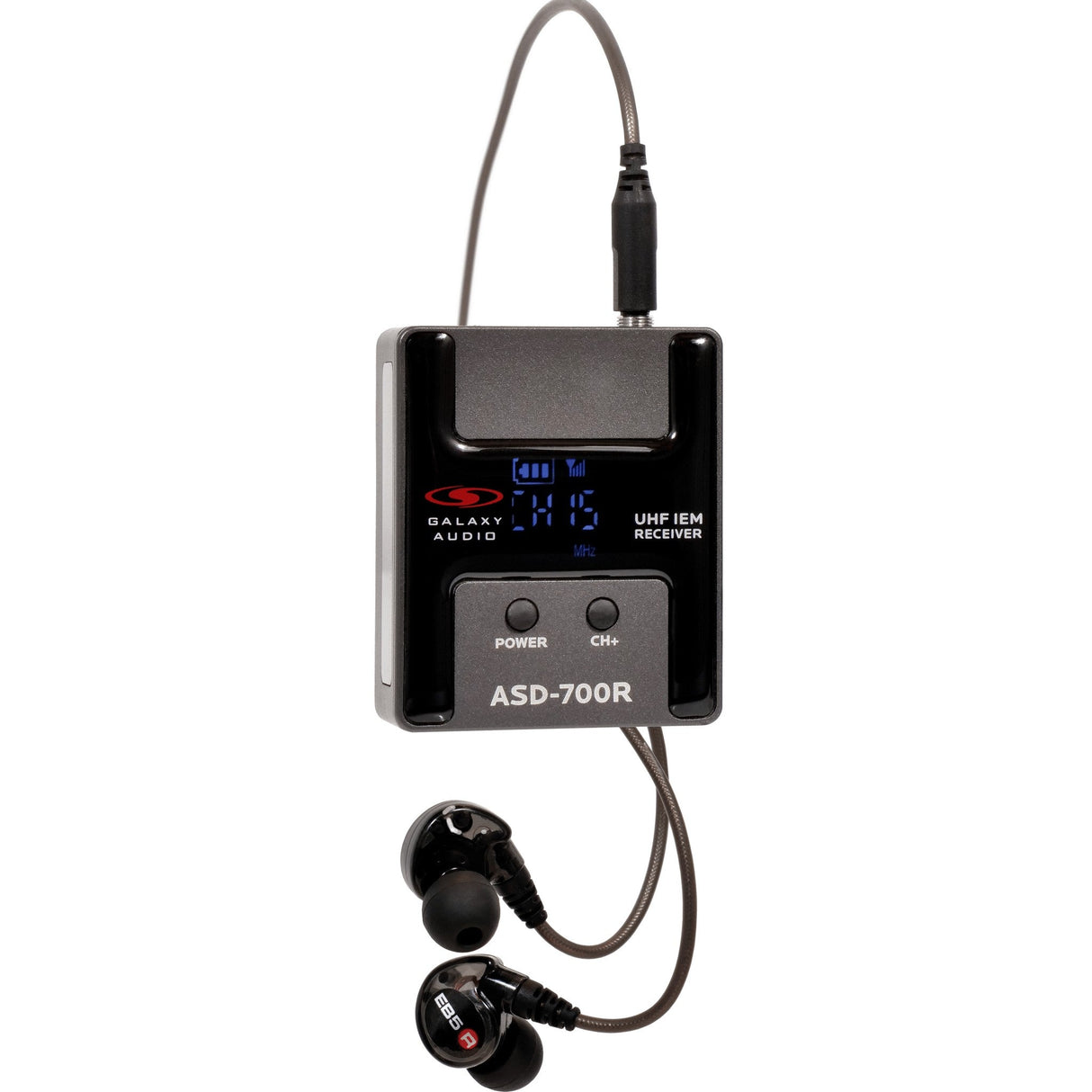 Galaxy Audio ASD-700R Wireless In-Ear Monitor Receiver with EB5 Earphones - B5: 550-569 MHz
