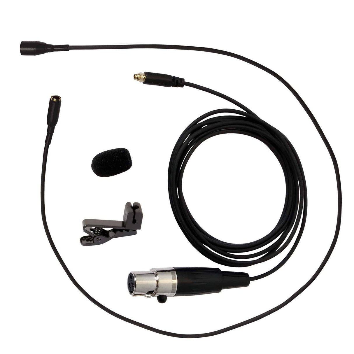 Galaxy Audio HLM4 5mm Omnidirectional Hairline Performance Microphone - 1x Mic, 4x Gen 1 cW Audio-Technica Cables