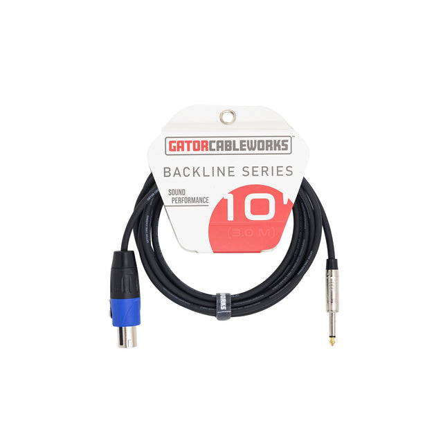 Gator Backline Series TS to Twist Lock Connector Speaker Cable 10-Foot