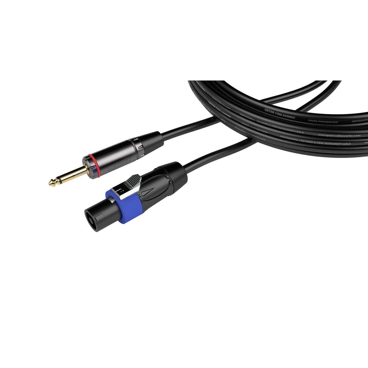Gator CBW-HDLSPKR1TWLK-CBLE-15 Headliner Series TS to Twist Lock Connector Speaker Cable, 15-Foot