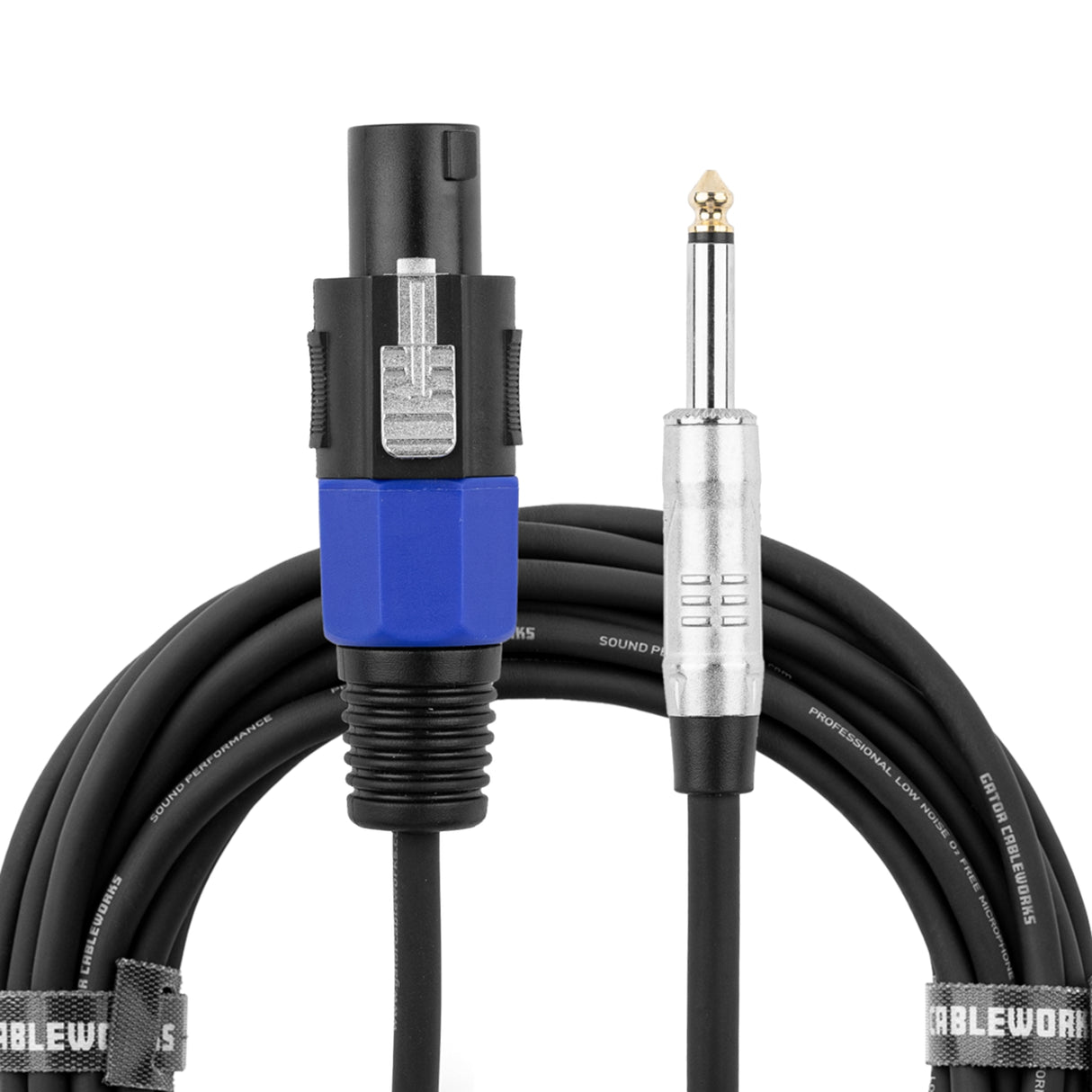 Gator GCWB-SPK-1TL Backline Series 1/4-Inch Straight TS to Straight Twist Lock Connector Speaker Cable - 10-Feet