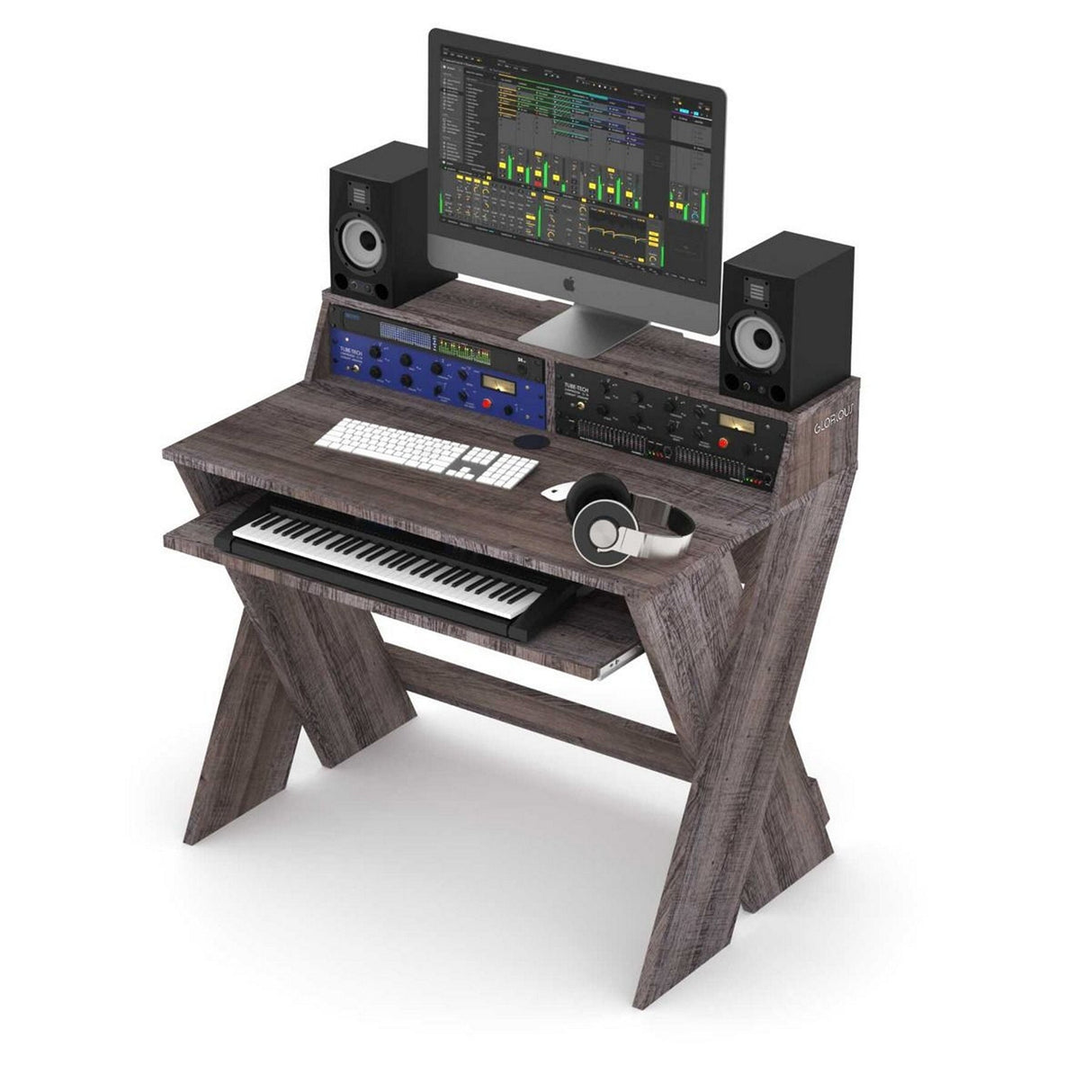 Glorious Sound Desk Compact Studio Workstation - Walnut