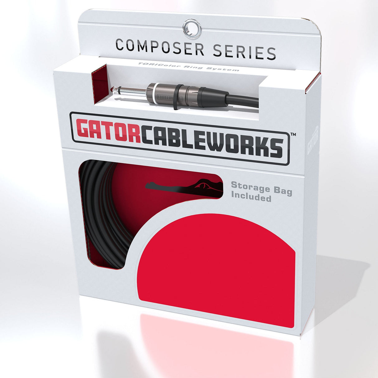 Gator GCWC-INS-03RA Composer Series 1/4-Inch Straight to 1/4-Inch Right Angle Instrument Cable - 3-Feet