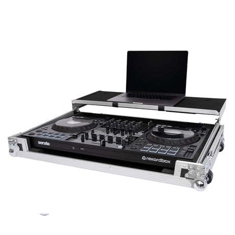 Headliner Road Case for Pioneer DJ DDJ-FLX10 or DDJ-1000SRT with Laptop Platform - Silver / Built-in