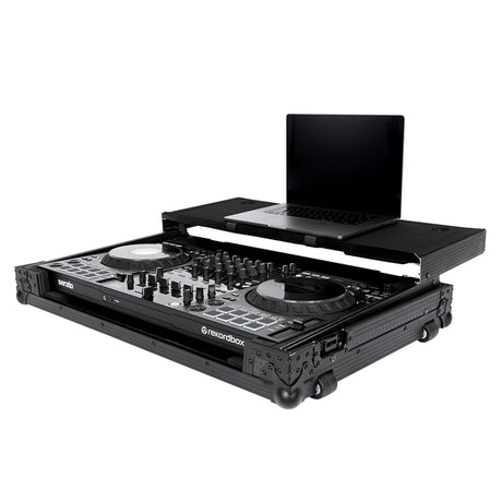 Headliner Road Case for Pioneer DJ DDJ-FLX10 or DDJ-1000SRT with Laptop Platform - Black / Built-in