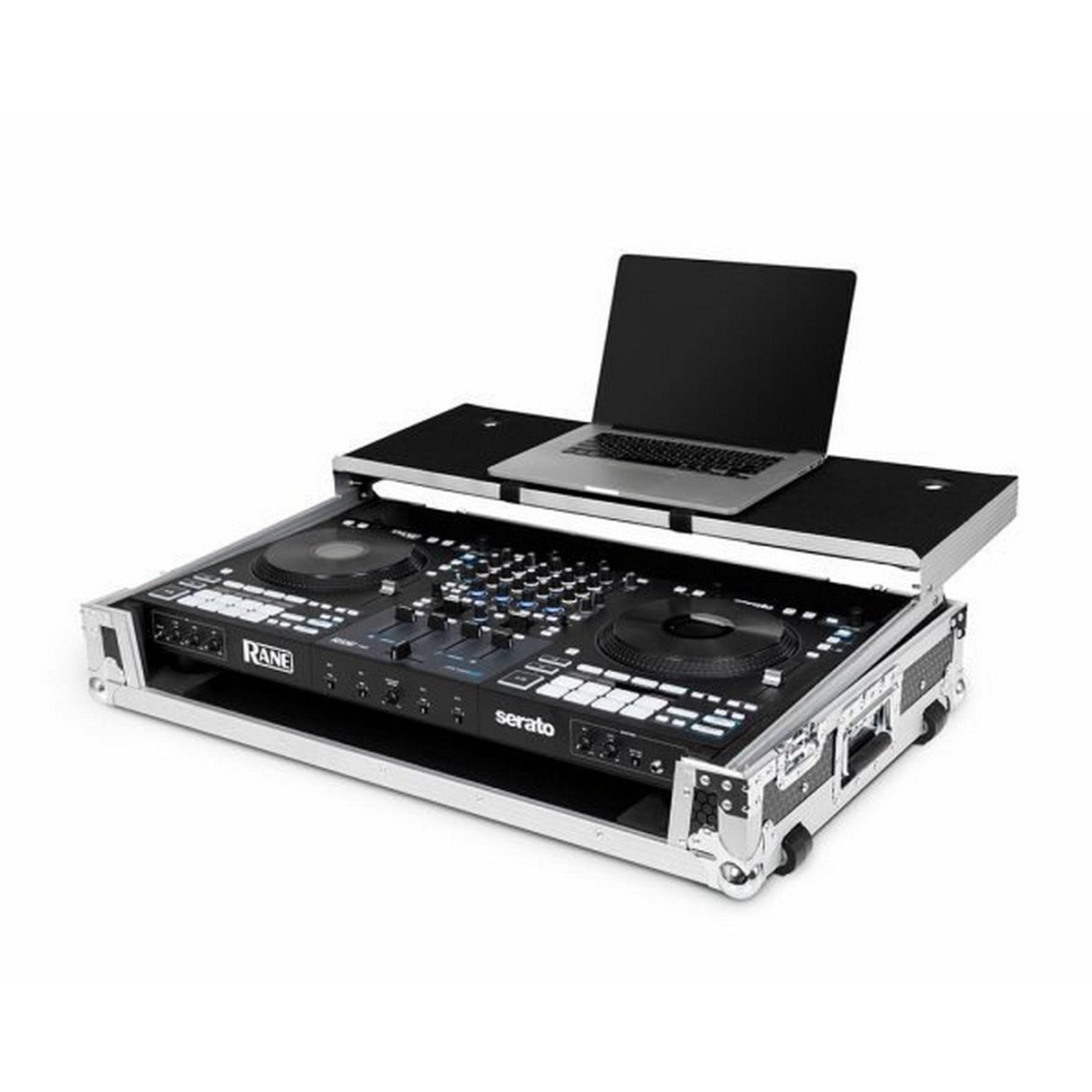 Headliner Flight Case for Rane Four with Laptop Platform And Wheels - Silver