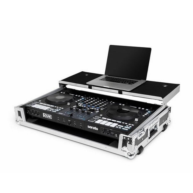 Headliner Flight Case for Rane Four with Laptop Platform And Wheels - Silver