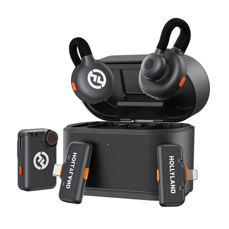 Hollyland Lark M2S Professional Wireless Microphone and Transmitter System - Lark M2S Ultimate Combo-Gray (3RX)