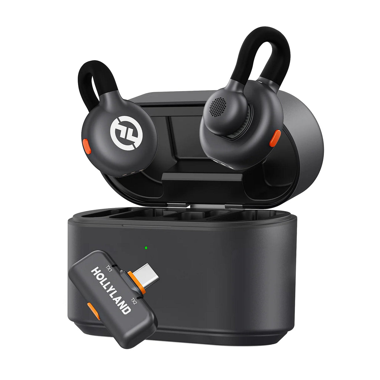 Hollyland Lark M2S Professional Wireless Microphone and Transmitter System - Lark M2S Combo-USB-C-Gray