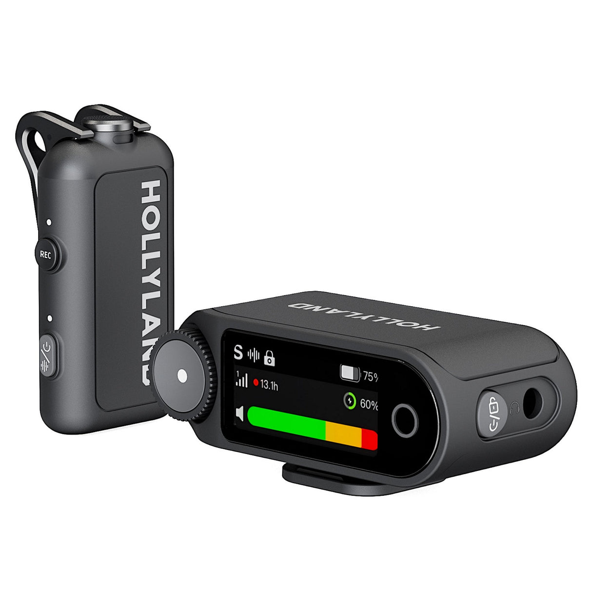 Hollyland LARK MAX 2 Solo 2.4 GHz Wireless Microphone System, Space Gray