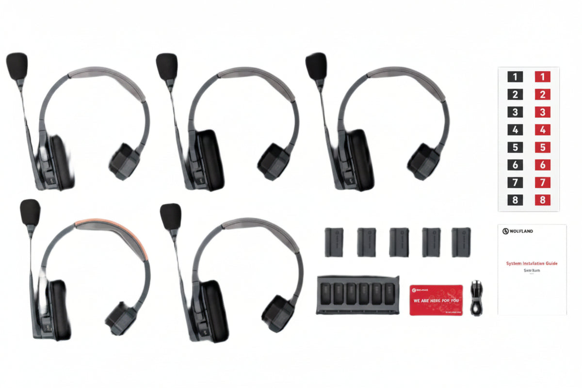 Hollyland Solidcom SE Full-Duplex Communication System Global Version - 1x Master Headset, 4x Remote Headset