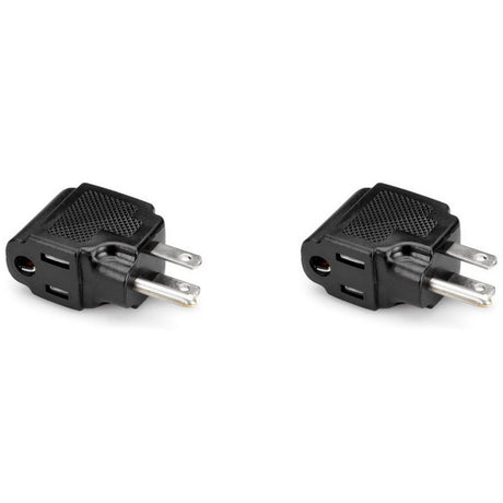 Hosa PWA-486 NEMA 5-15R to NEMA 5-15P Right-Angle Power Adapters 2-Pack