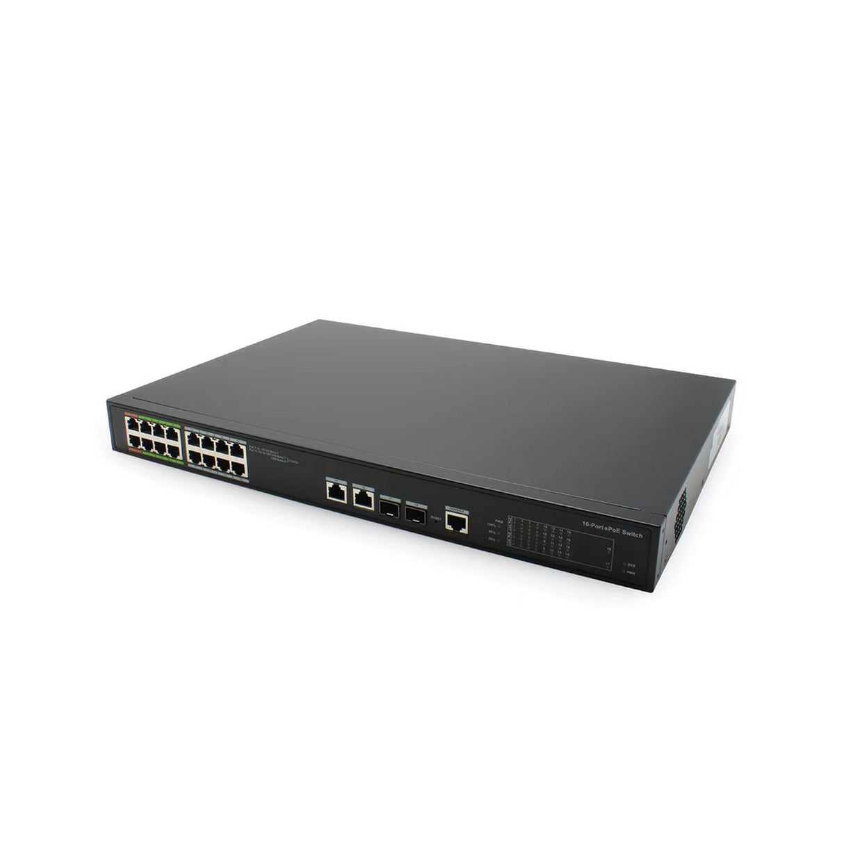 IC Realtime PWR-EPOE-16-V2 16 Port Full Gigabit ePoE Switch 240W Max