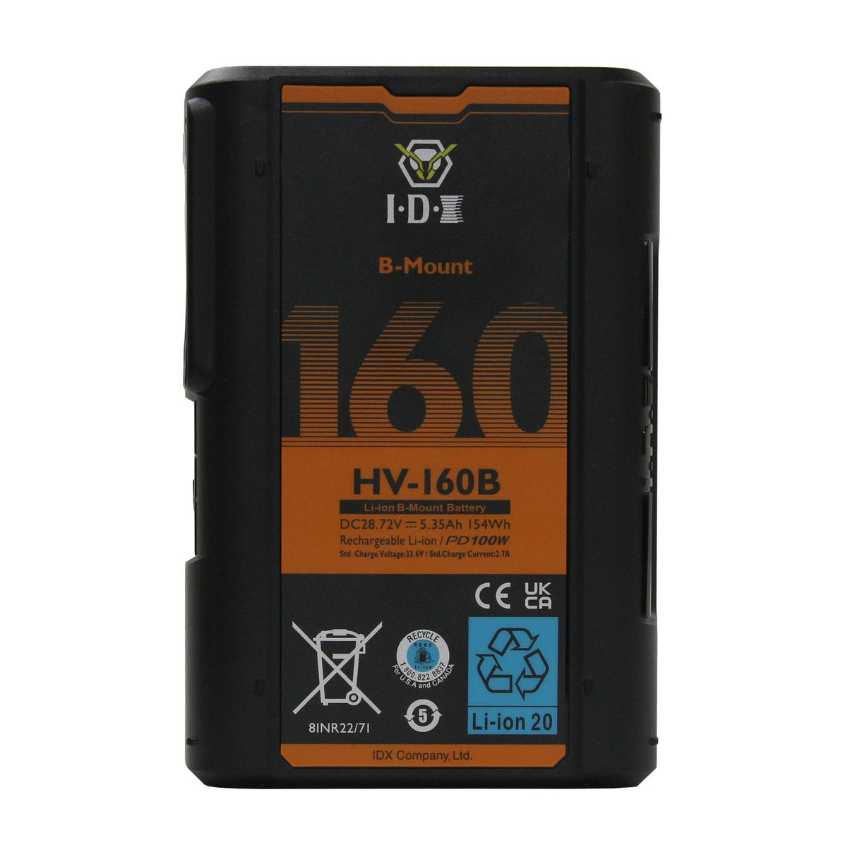 IDX HV-160B 28.8V Li-Ion Camera Battery, B-Mount