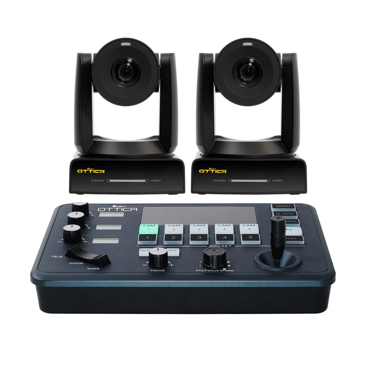 Ikan OTTICA-4K3-2PTZ Camera Bundle for Streaming and Production