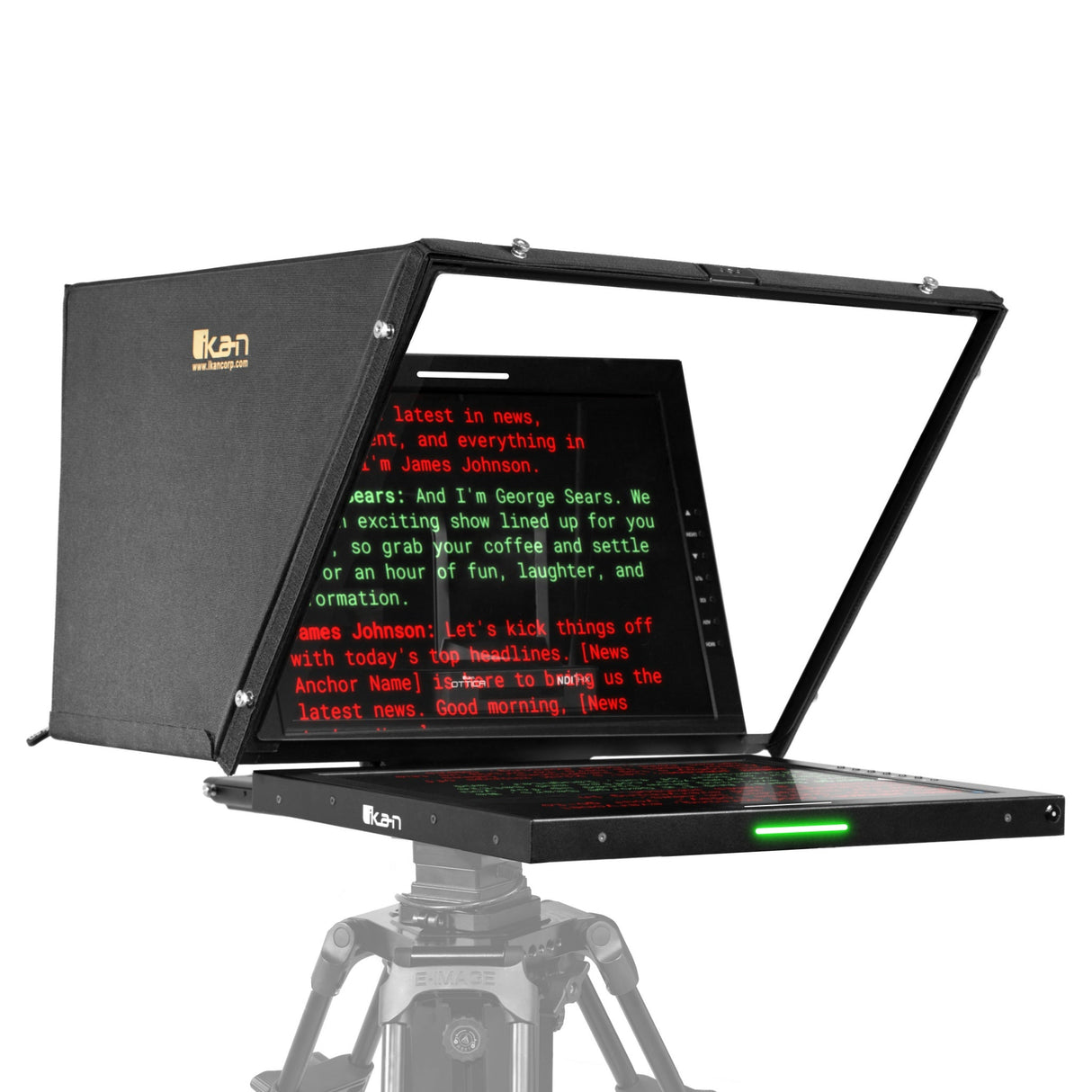 Ikan PT419W-PTZ 19-Inch High Bright PTZ Teleprompter with Widescreen Tally SDI Monitor