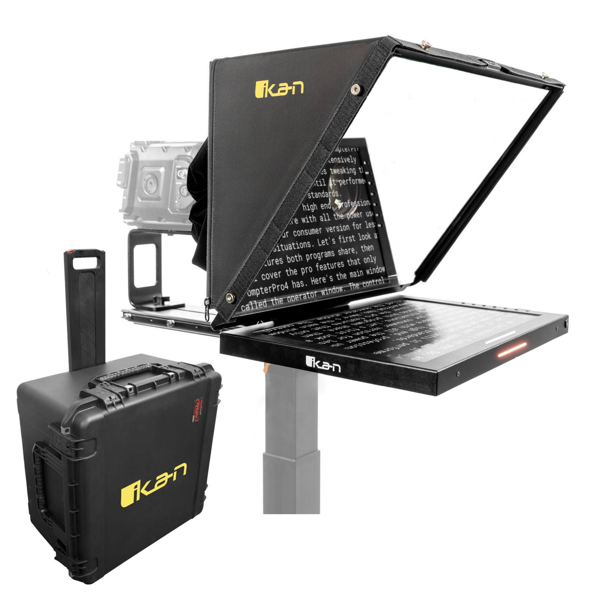 Ikan PT419W-TK 19-Inch Teleprompter with Widescreen Script Monitor and Travel Kit
