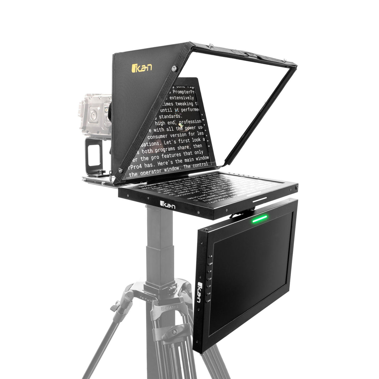 Ikan PT419W-TM 19-Inch Teleprompter with Widescreen Script Monitor and Talent Monitor