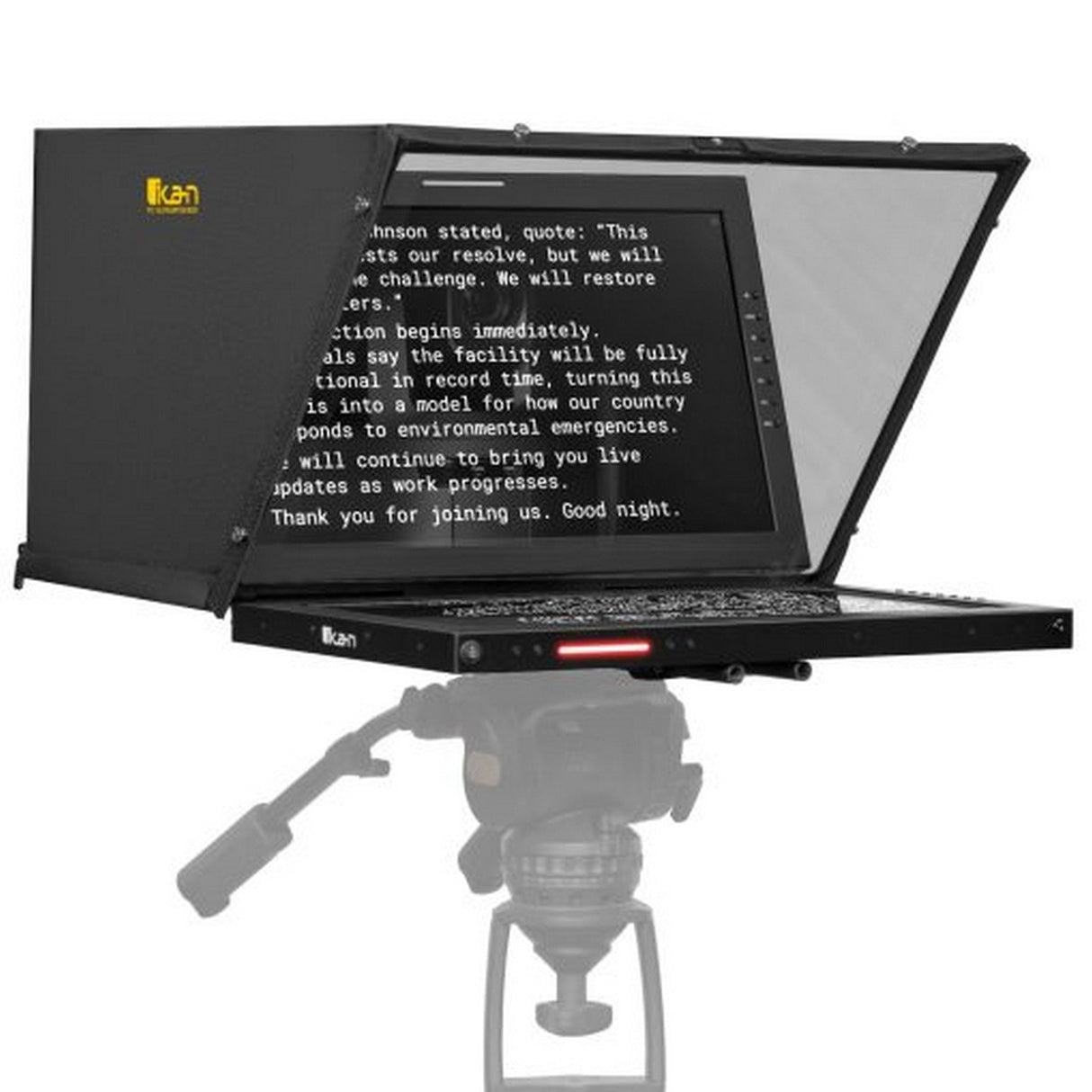 Ikan Aura Professional High Bright PTZ Teleprompter with Widescreen Tally SDI Monitor, 21-Inch